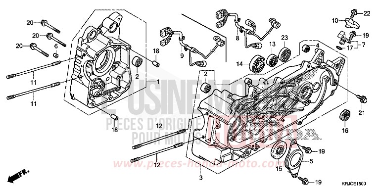 CARTER MOTEUR de S-wing ABS PEARL COOL WHITE (NHA16) 2012